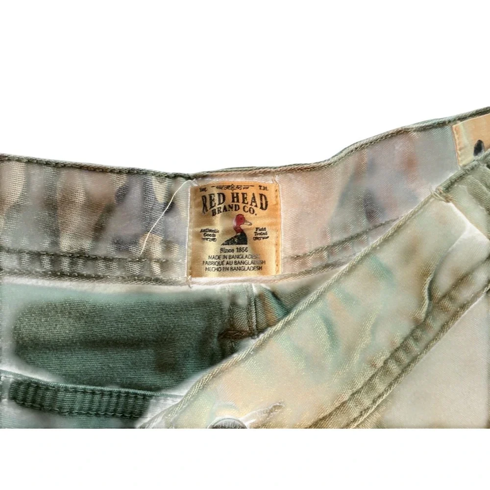 RedHead Mens Olive Green Cargo Shorts Relaxed Fit Cotton Size 40 Camo